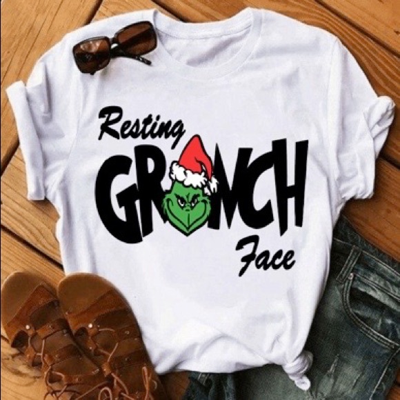 Gildan Tops - Resting Grinch Face